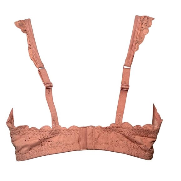 Aerie  Lace Trim Lightly Padded Bra 34DD Terra Cotta NWT - Picture 4 of 5